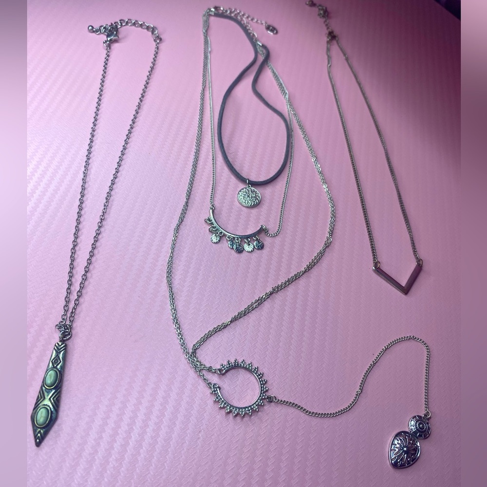 Silver Necklace Bundle